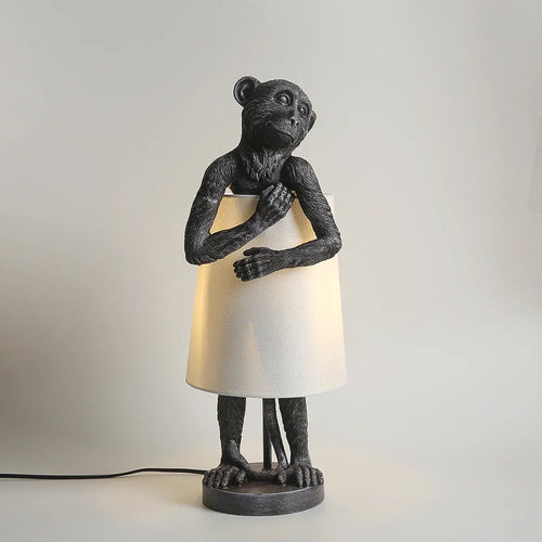 lampe à poser en résine design singe rétro pour éclairage décoratif - vue 3 sur 10
