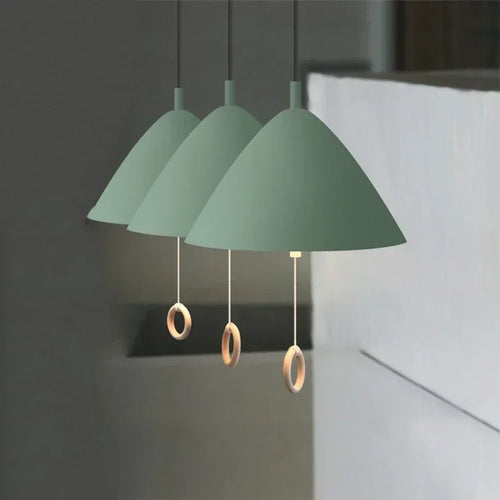 Denmark Designer Pendant Lamp Macaron Suspension Dinning Room Bedroom Ceiling Hanging Pull Switch Light Fixtures - vue 3 sur 10