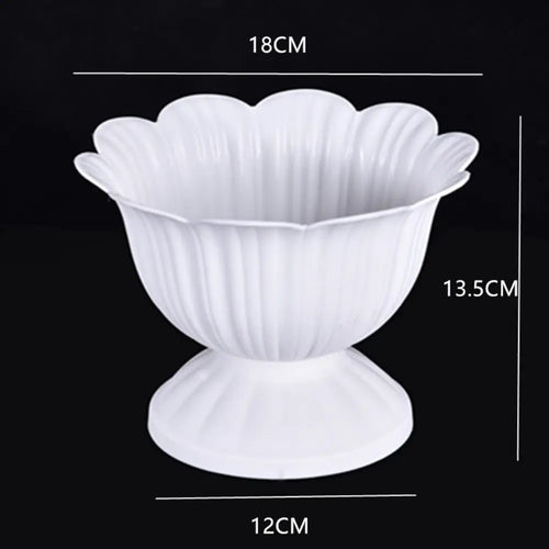 pot de fleurs romain en plastique style rétro romantique pour événements - vue 10 sur 13