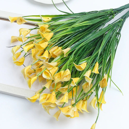 bouquet de lys calla artificiels pour décoration intérieure et extérieure - vue 11 sur 12