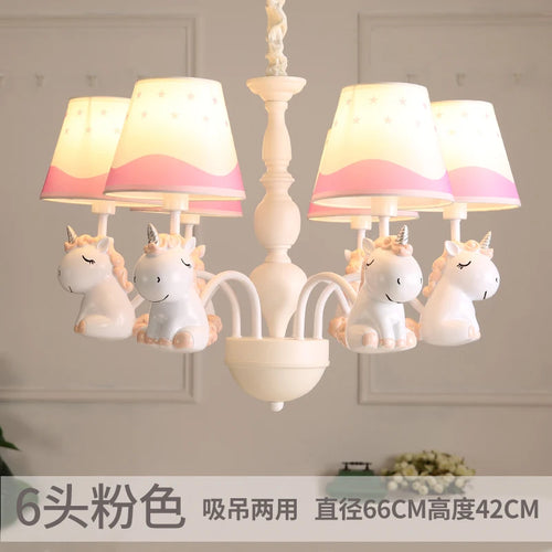 lustre licorne pour jardin d'enfants et chambre à coucher - vue 12 sur 11