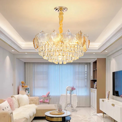 lustre en verre cristal design moderne pour intérieur élégant - vue 3 sur 14