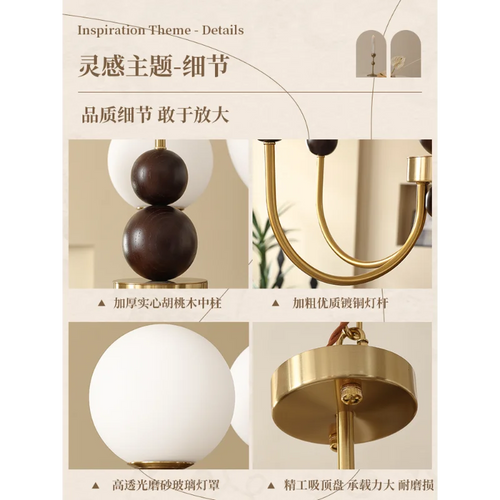 lustre médiéval français rétro lampe suspendue luminária - vue 4 sur 13