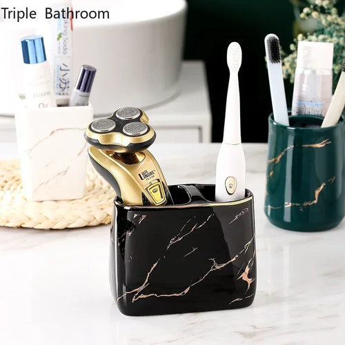 porte-brosse à dents en céramique design pour salle de bain - vue 3 sur 15