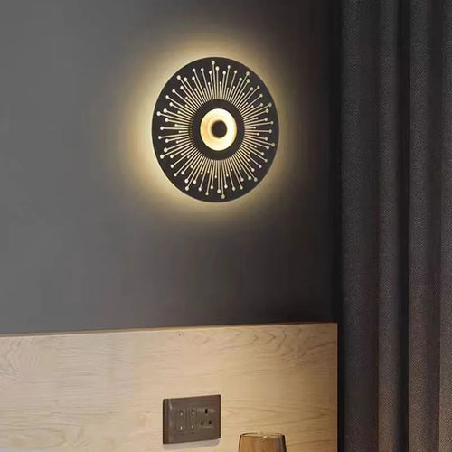 applique murale led ronde art déco pour ambiance chaleureuse - vue 4 sur 12