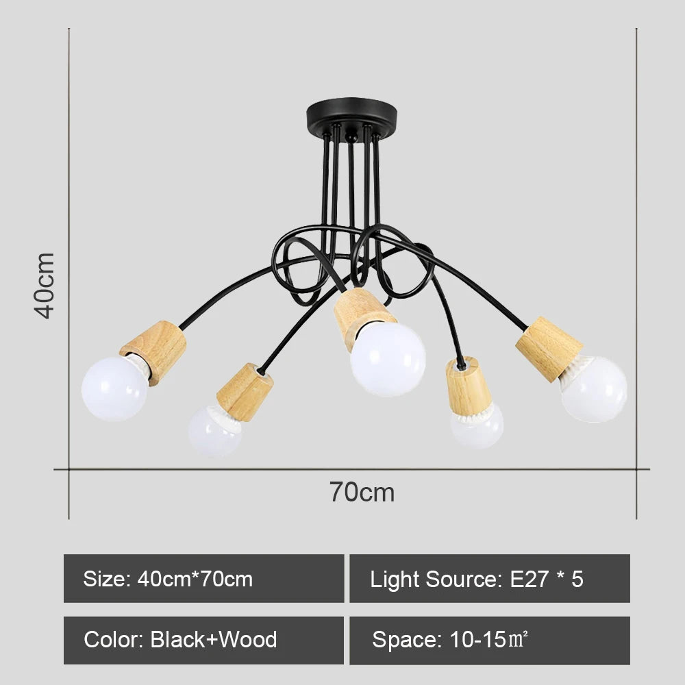 lustre sputnik moderne style industriel pour intérieur élégant - vue 18 sur 19