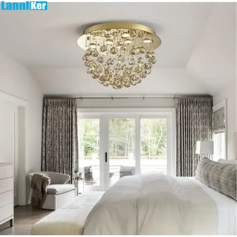 lustre en cristal moderne pour éclairage intérieur élégant - vue 5 sur 7