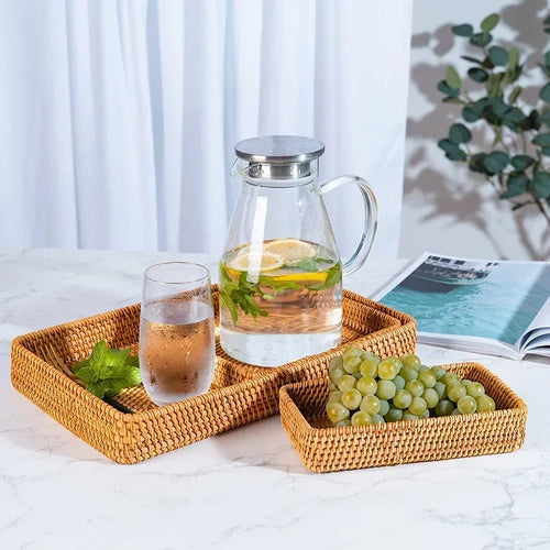 panier en rotin tissé pour rangement et décoration artisanale - vue 3 sur 9