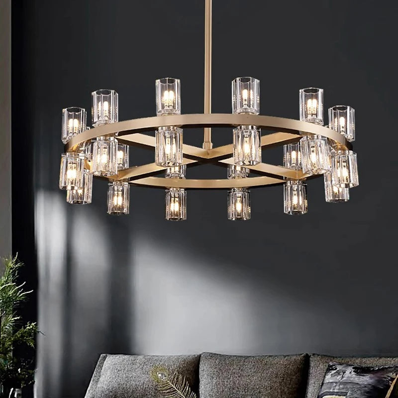 home decorationPendant lights, luxury crystal living room chandelier, dining room Pendant lamp, ceiling light, indoor lighting - vue 3 sur 9