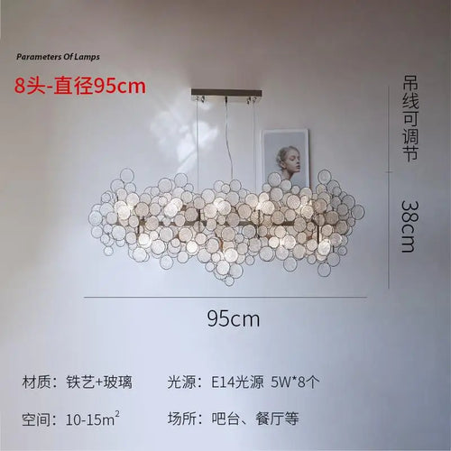 lustre led en verre design créatif et simple moderne