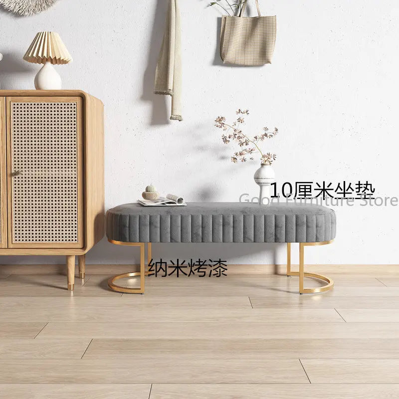 tabouret de chaussures luxe pouf ottoman pour hôtel café et magasin - vue 3 sur 12