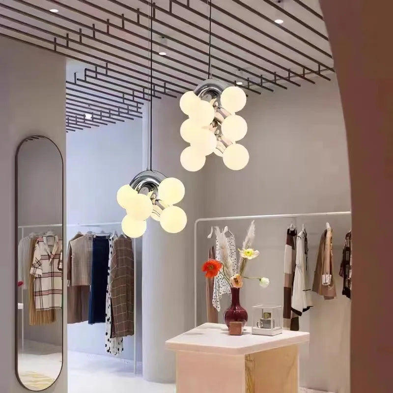 suspension grape shape design verre pour restaurant ou boutique - vue 3 sur 11