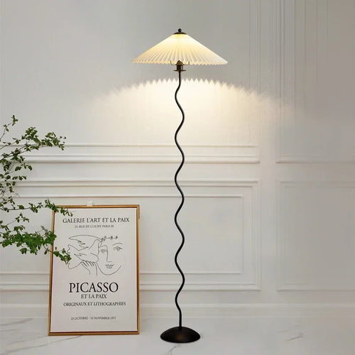 lampadaire en tissu plissé nordique décoration artisanale pour la maison - vue 3 sur 15