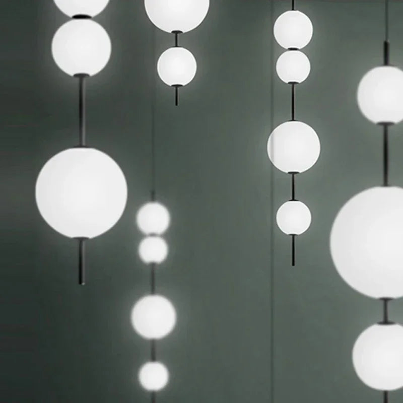 suspension moderne en verre pour décoration intérieure élégante - vue 6 sur 9