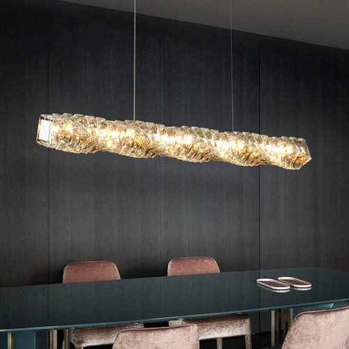 lustre Or Dimmable anneau lumière intérieur maison chambre salle à manger salon plafond moderne luxe cristal LED - vue 3 sur 26