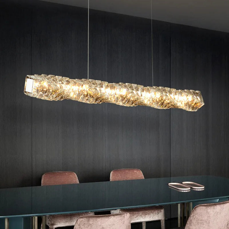 lustre Or Dimmable anneau lumière intérieur maison chambre salle à manger salon plafond moderne luxe cristal LED - vue 3 sur 26
