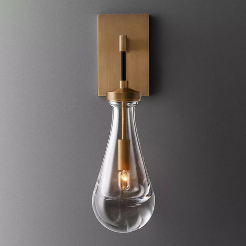 Style rétro luxe goutte d'eau applique éclairage intérieur LED moderne noir corde applique décoration de la maison salon chambre - vue 5 sur 6