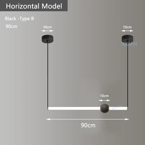 suspension horizontales modernes pour table à manger - vue 17 sur 22