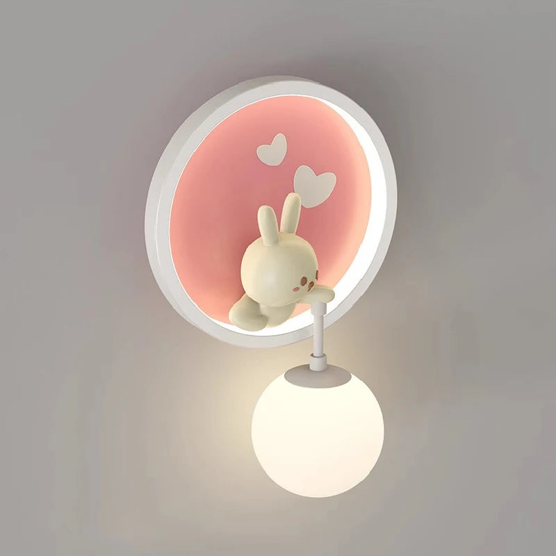 applique murale lapin mignon pour chambre enfant moderne - vue 5 sur 8