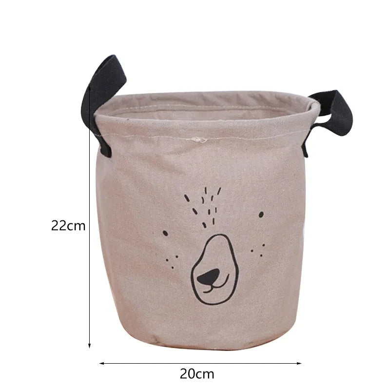 panier à linge imperméable en coton et lin pliable - vue 12 sur 16