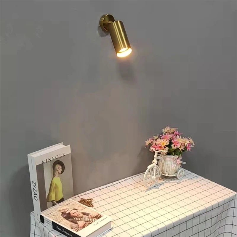 applique murale à led éclairage rotatif 360 degrés en fer - vue 5 sur 8