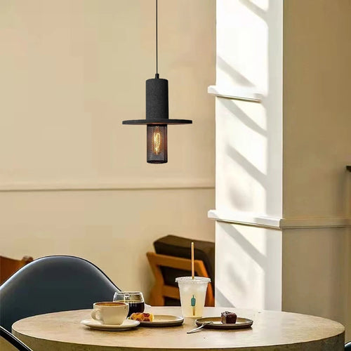 lampe suspendue vintage en ciment pour - vue 3 sur 7