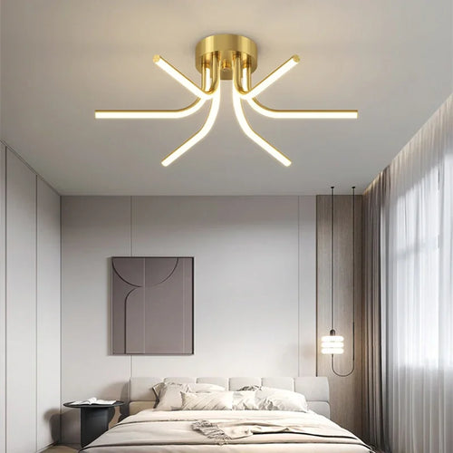 plafonnier led moderne avec télécommande pour décoration intérieure - vue 4 sur 12