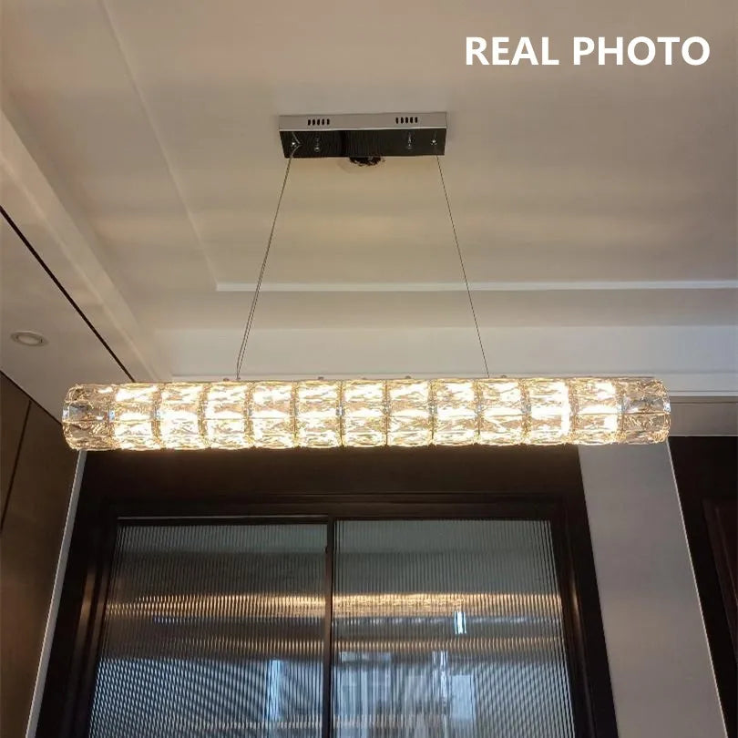 lustre moderne led en cristal k9 art décor maison - vue 3 sur 13
