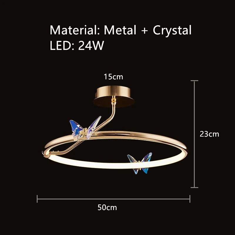 lustre led papillon avec cordon réglable pour décoration intérieure - vue 16 sur 20