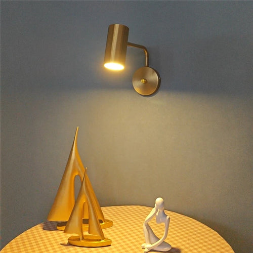 applique murale à led éclairage rotatif 360 degrés en fer - vue 3 sur 8