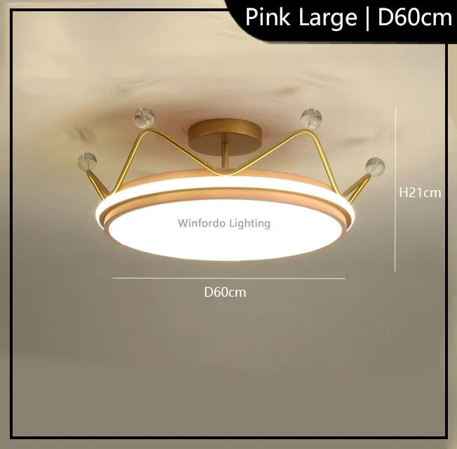 suspension pour enfants couronne leds moderne winfordo