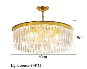 lustre en cristal suspendu pour éclairage intérieur design élégant - vue 14 sur 22