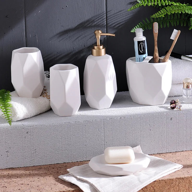 ensemble de toilette en céramique pour salle de bain - vue 1 sur 8
