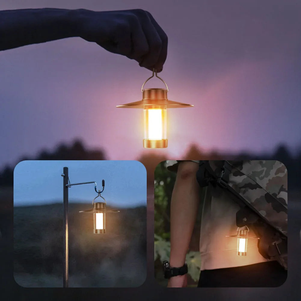 lampe de camping led d'urgence avec charge type c et intensité variable - vue 5 sur 8