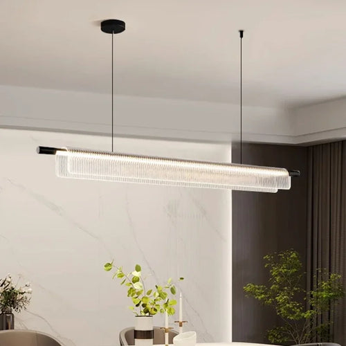 lustre linéaire moderne pour décoration intérieure et restaurant - vue 5 sur 18