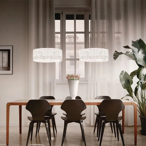 lustre acrylique pétale design italien nordique moderne éclairage art - vue 3 sur 5
