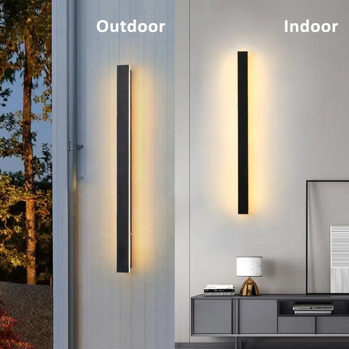 Applique murale led extérieure étanche longue bande moderne - vue 7 sur 9