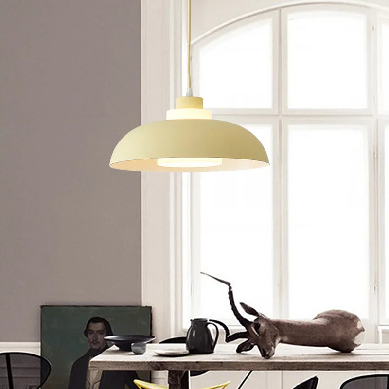 suspension led ufo macaron créatif nordique simple - vue 4 sur 12