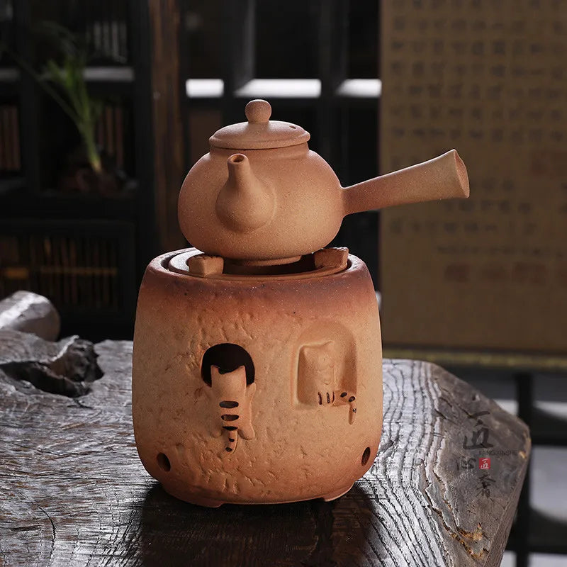 Théière céramique brut style kung fu artisanale résistante - vue 3 sur 7