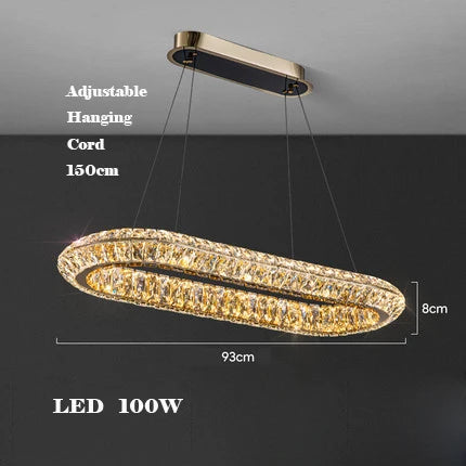 lustre en cristal doré design postmoderne pour intérieur élégant - vue 10 sur 11