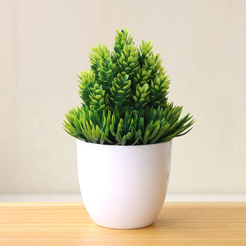 bonsaï plantes artificielles vertes décoration fête mariage et bureau - vue 13 sur 14