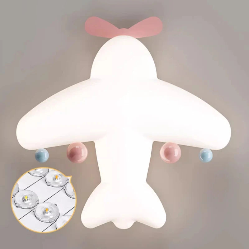 plafonnier mignon en forme d'avion pour enfant romantique et simple - vue 5 sur 8