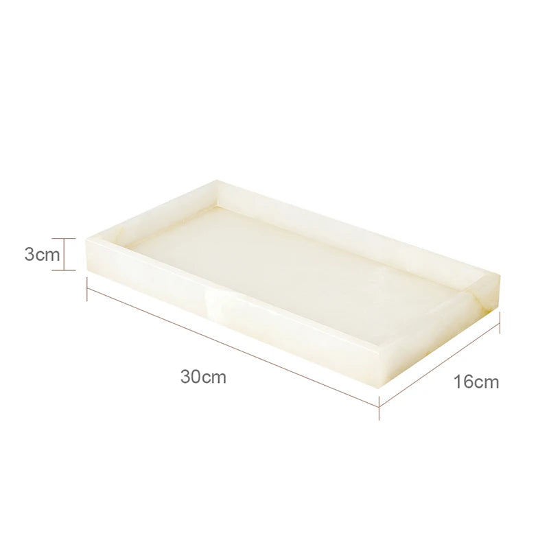 ensemble accessoires de salle de bain en marbre naturel luxe - vue 12 sur 23