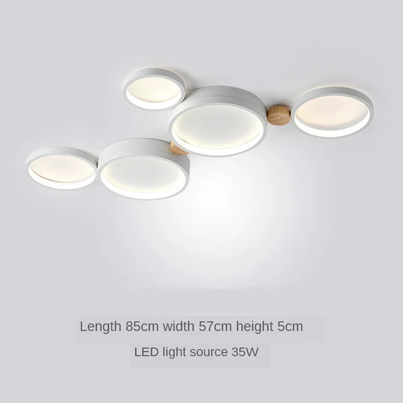 plafonnier moderne en bois avec éclairage led intérieur - vue 16 sur 36