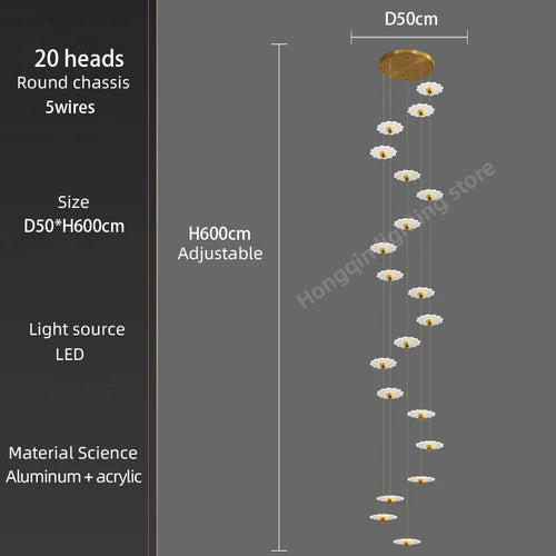 lustre moderne à led pour espaces intérieurs élégants et contemporains - vue 15 sur 26