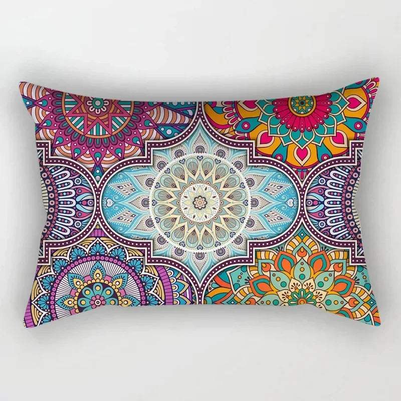 housse de coussin ethnique vintage motif mandala décoratif