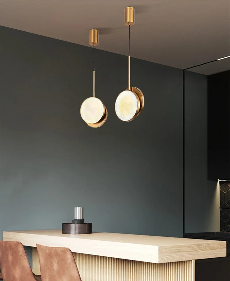 lustre en marbre double face pour décoration intérieure moderne - vue 3 sur 7