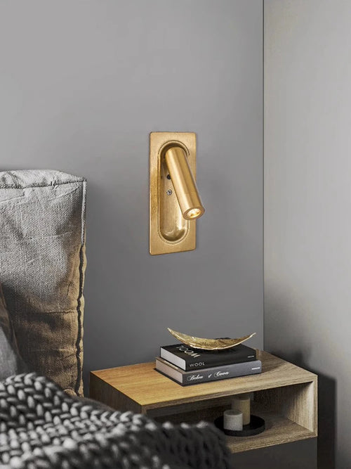 applique murale led rotative en laiton avec interrupteur usb - vue 2 sur 23