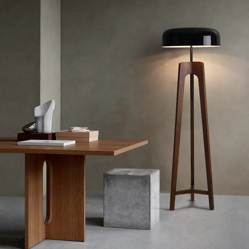 Pileo Porada – lampadaire classique en bois - vue 2 sur 10