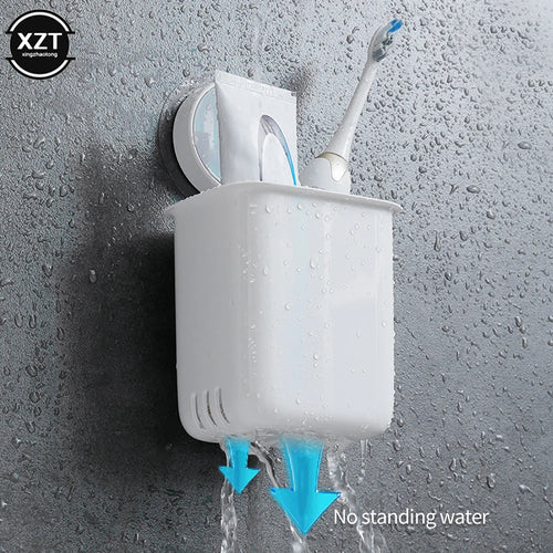 support mural pour brosse à dents et gobelet étanche organisateur pratique - vue 7 sur 6